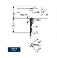 MEDIDAS MONOMANDO BIDE ESSENCE GROHE